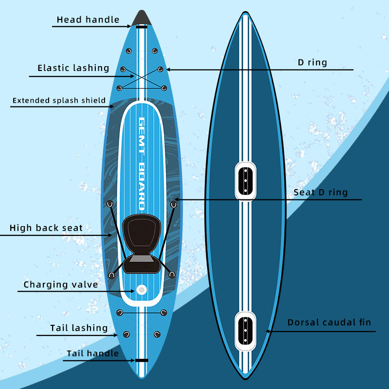 SOLO-2 Air Canoe Inflatable PVC Boat Wholesale 1 Person Double Chamber Inflatable Drop Needle Kayak