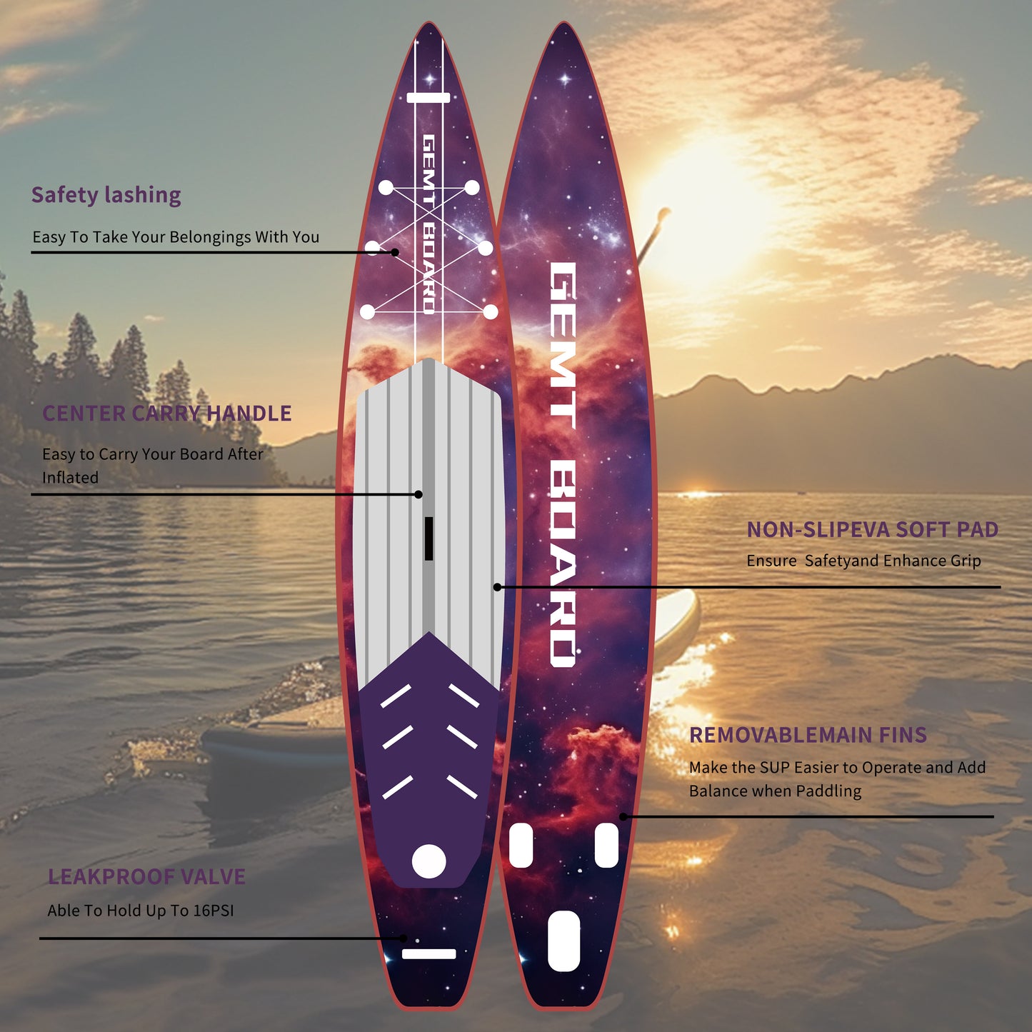 GMRF024-Racing Paddle Board Surf Inflatable Sup Board With Paddle